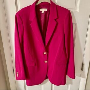 Michael Kors Mensy Boyfriend Blazer Jacket two buttons
Carmine Pink Size 14